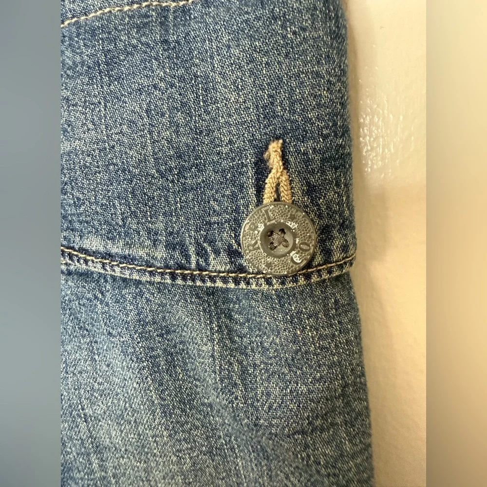 RRL double R Ralph Lauren, chambray, button-down, midi skirt. M - Picture 3 of 9